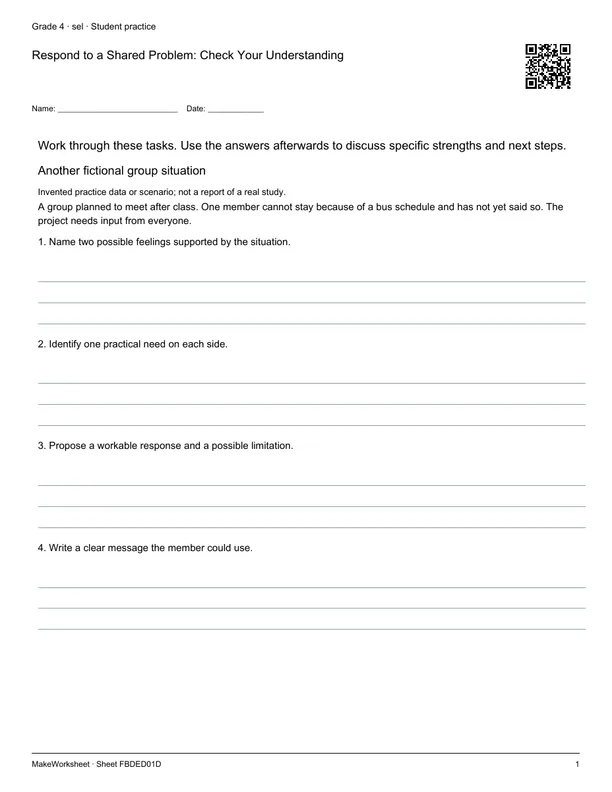 Respond to a Shared Problem: Check Your Understanding: first student practice page