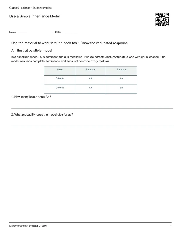 Use a Simple Inheritance Model: first student practice page
